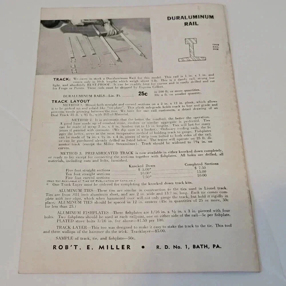 Lehigh Railroad Models Texas Cars Miller Locomotives Sales Book Rob'T E. Miller